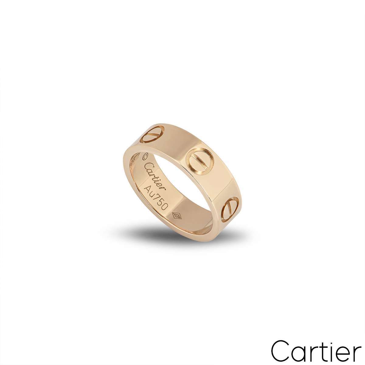 Cartier Rose Gold Plain Love Ring Size 59 B4084800